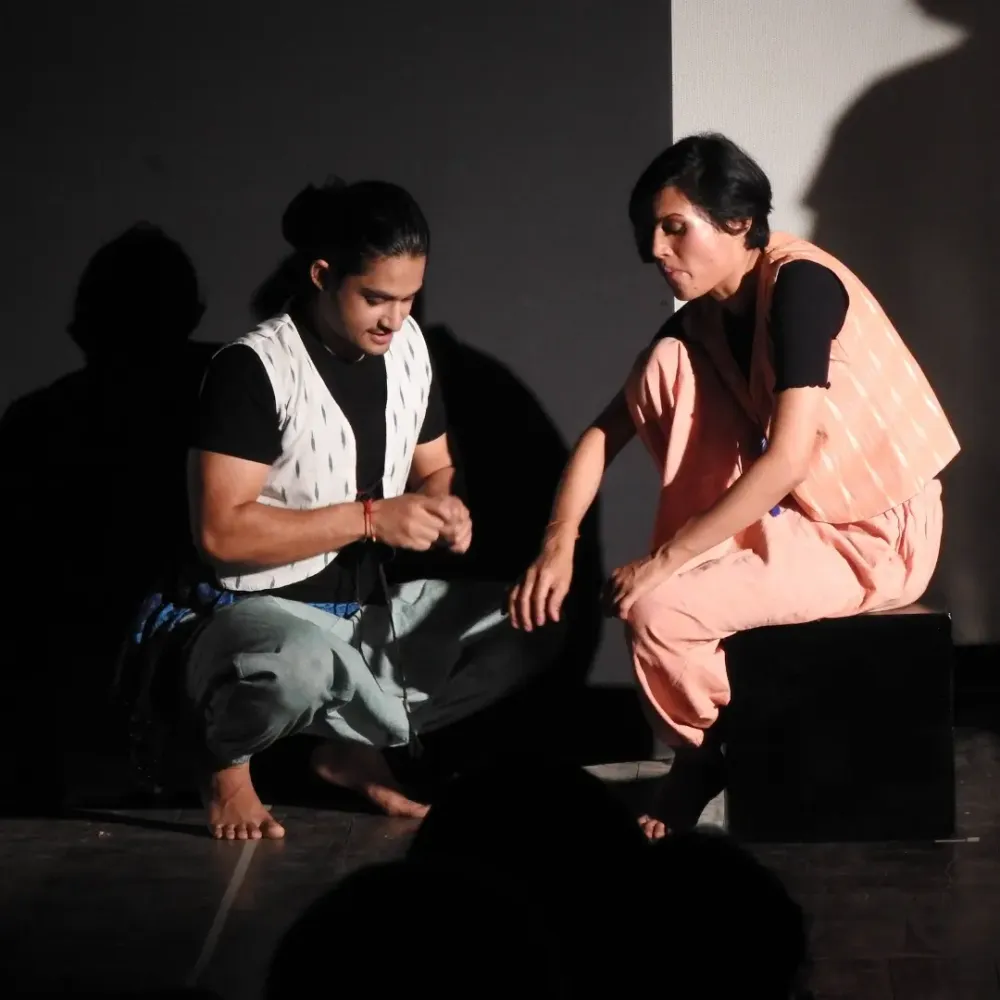 Saran and a fellow performer in Beyond the Land of Hattamala